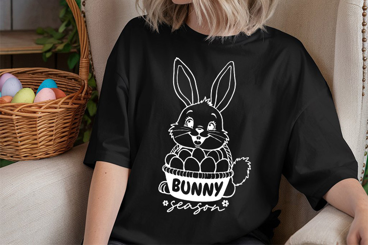 Bunny Season - Easter SVG Cut File Tshirt Mockup Image.jpg