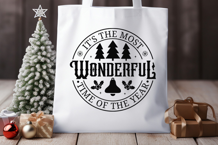 Wonderful Time of the Year - Free Christmas SVG Tote Bag Mockup Image.jpg
