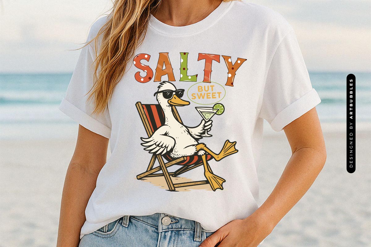 Salty but Sweet - Summer PNG Sublimation Shirt Mockup Image.jpg