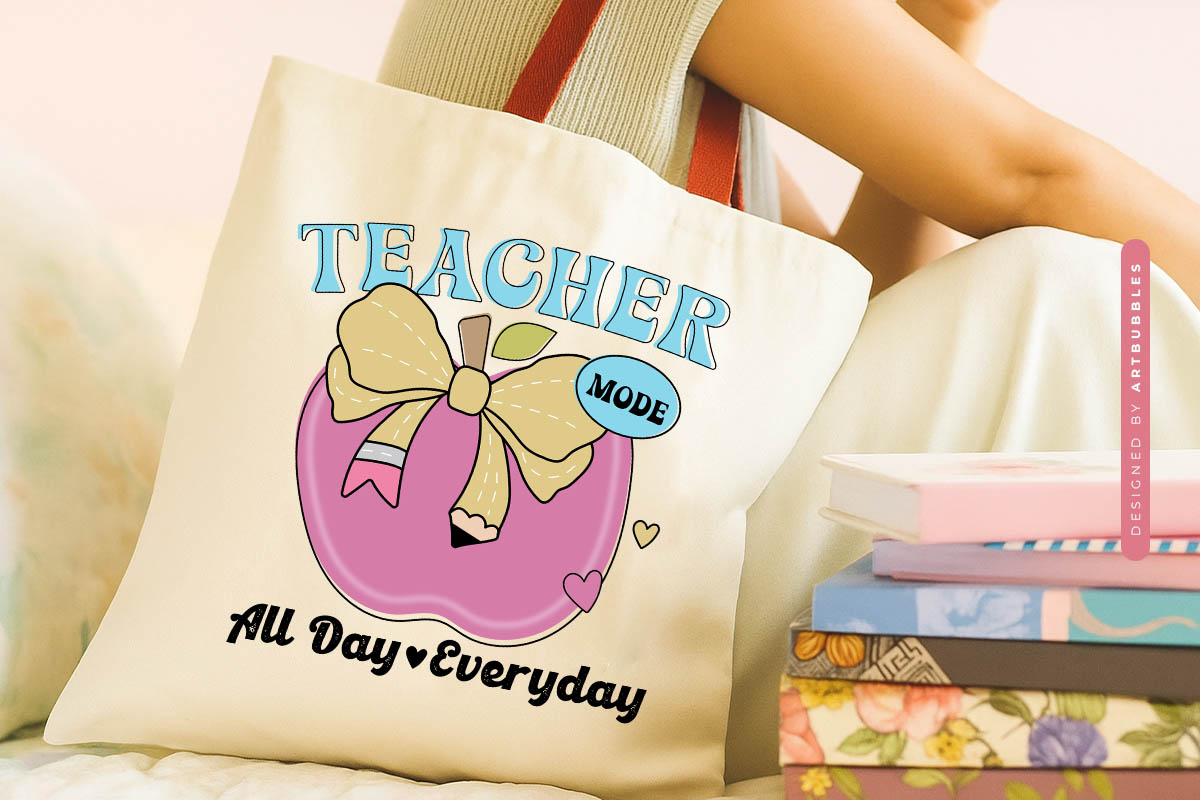 Teacher Mode All Day Everyday Retro Sublimation Tote bag Mockup Image.jpg