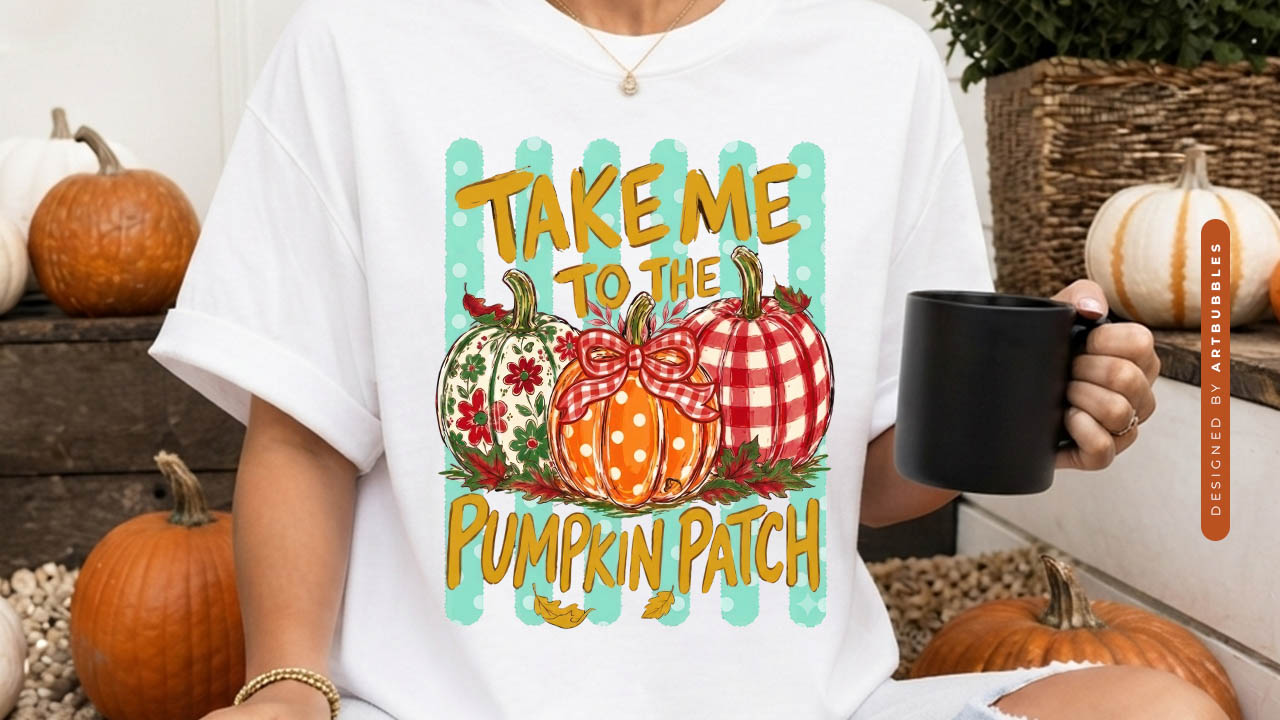 Take Me to the Pumpkin Patch - Stiped Fall PNG Tshirt Mockup Image.jpg