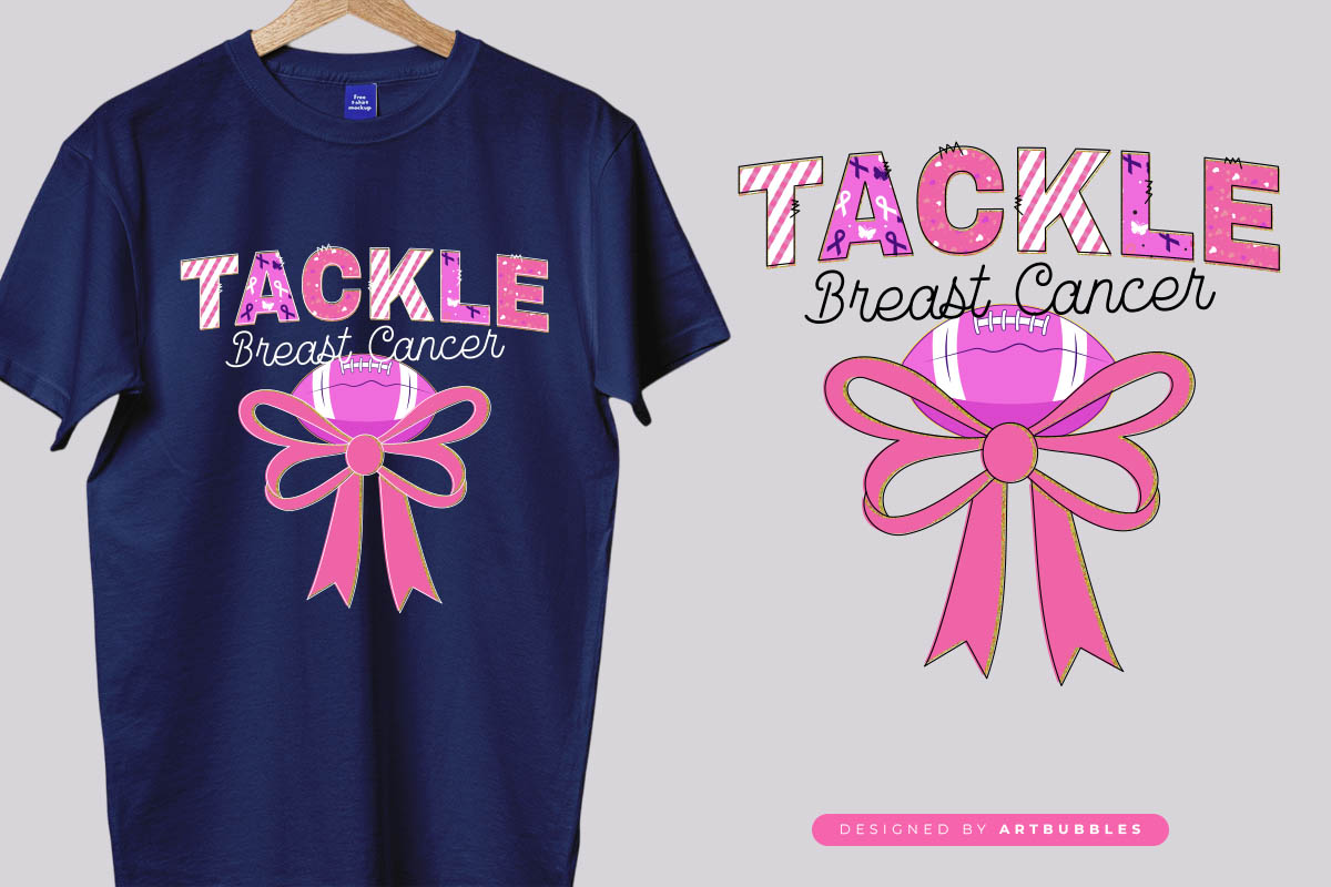Coquette Tackle Breast Cancer Sublimation Print