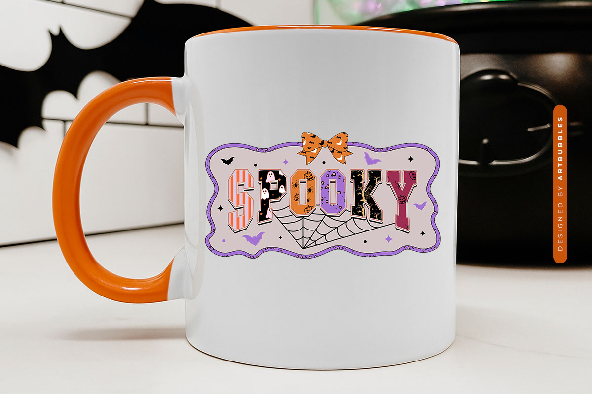 Coquette Spooky Halloween Sublimation Print Mug Mockup Image.jpg