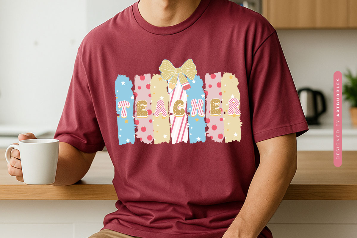 Retro Teacher Sublimation Print Shirt Mockup Image.jpg