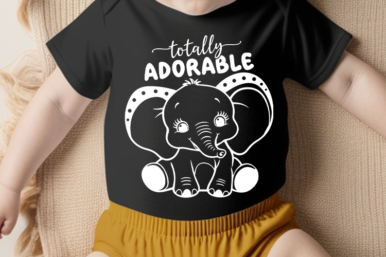 Totally Adorable - Creative Baby SVG Graphic Tshirt Mockup Image.jpg