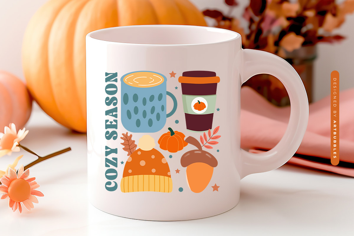 Cozy Season - Preppy Fall Sublimation PNG Mug Mockup Image.jpg