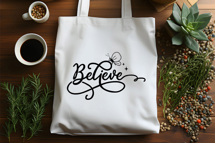 Believe - Free Butterfly SVG Cut File Tote Bag Mockup Image.jpg