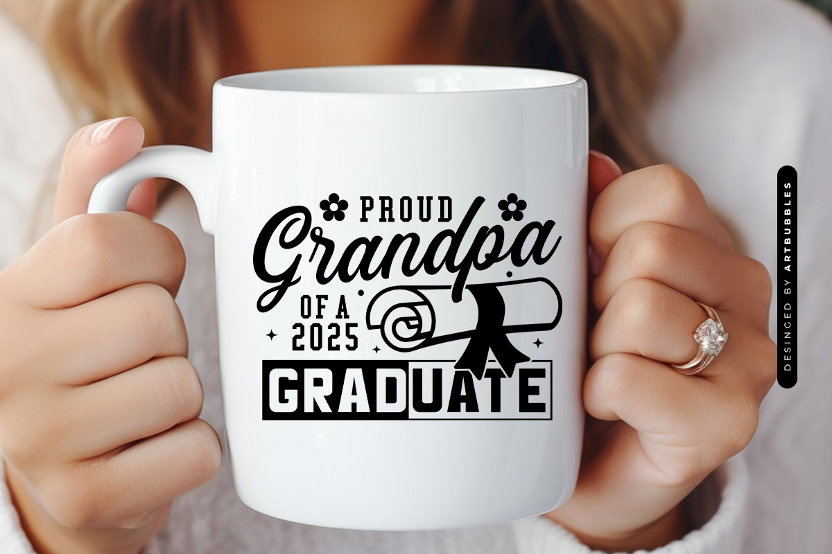 Proud Grandpa of a 2025 Graduate SVG File Mug Mockup Image.jpg