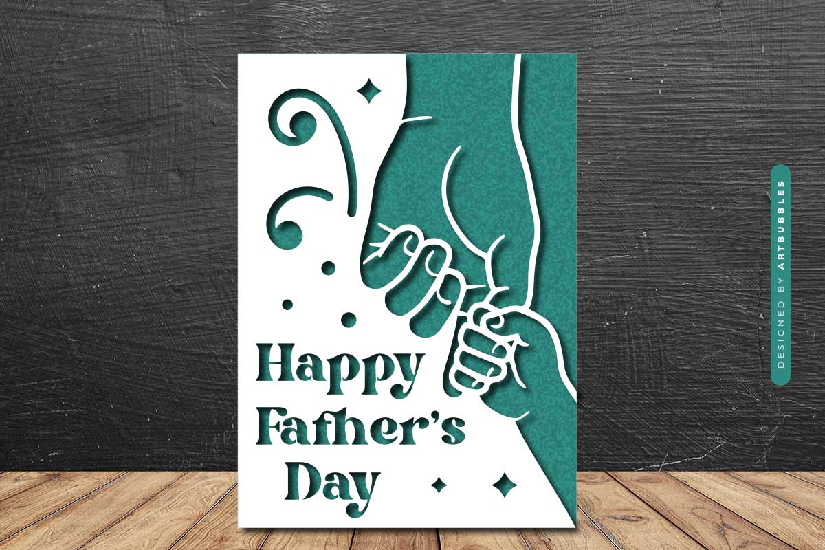 Unique Happy Fathers Day Card SVG Cut File Image 2.jpg