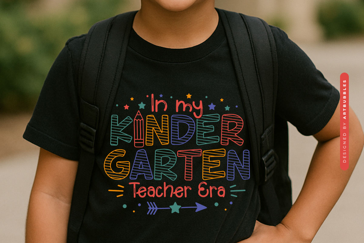 In My Kindergarten Teacher Era SVG Tshirt Mockup Image.jpg
