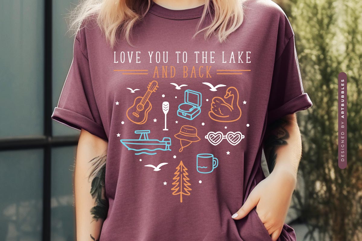 Love You to the Lake and Back Silhouette SVG