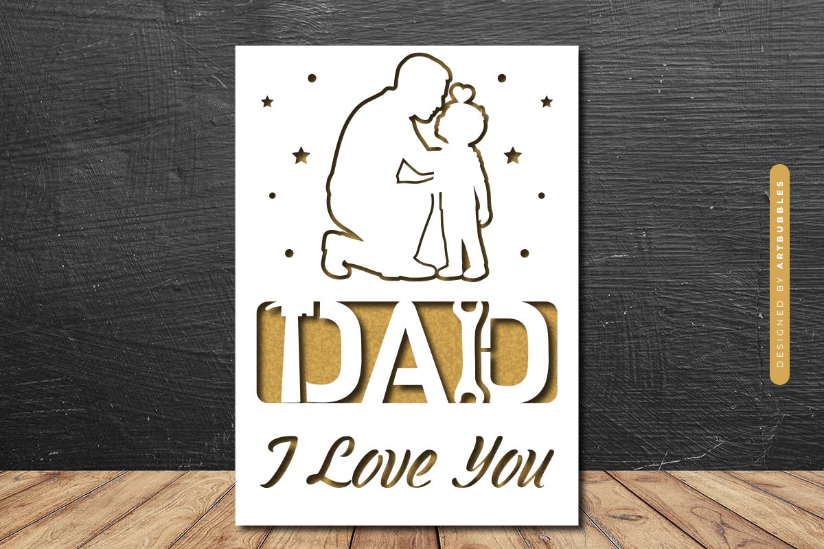 Papercut Happy Fathers Day Greeting Card SVG Image 2.jpg