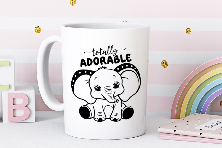 Totally Adorable - Creative Baby SVG Graphic Mug Mockup Image.jpg