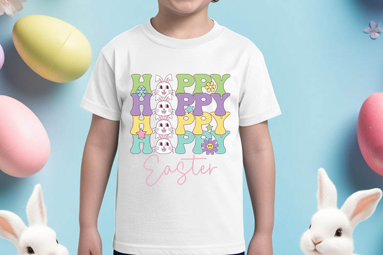 Retro Hoppy Easter Sublimation Print Shirt Mockup Image.jpg