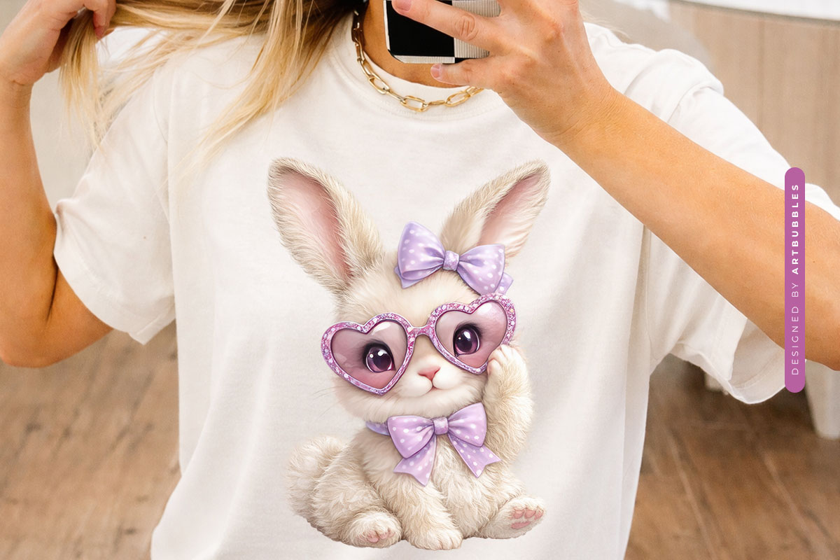 Cute Bunny Easter Sublimation Transfer