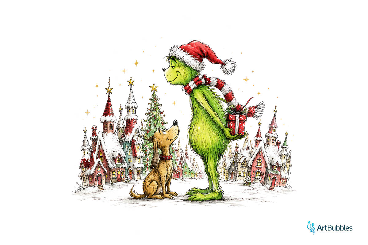 Dog Grinch Christmas PNG Sublimation