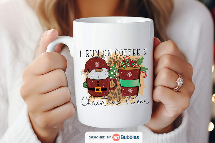 I Run on Coffee & Christmas Cheer, Cute Gnomes Sublimation Preview 02.jpg