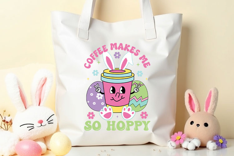 Coffee Makes Me So Hoppy - Easter Sublimation tote Mockup Image.jpg