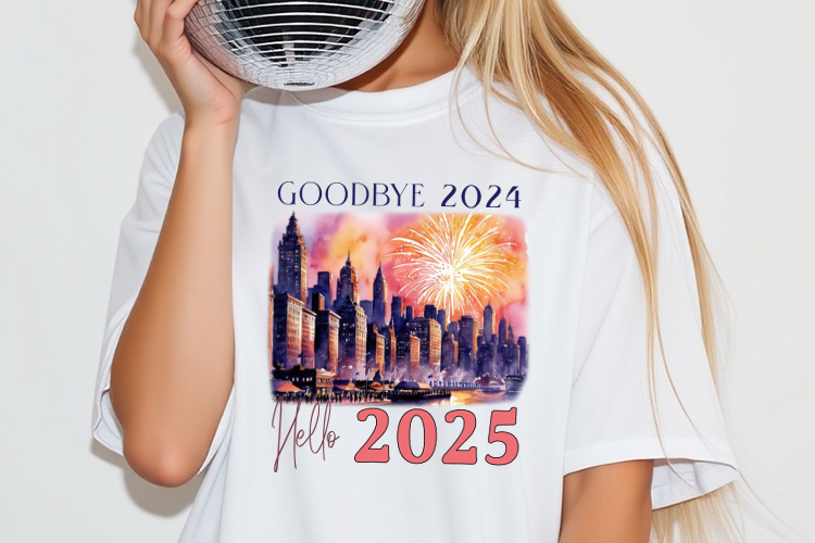 Goodbye 2024 Hello 2025 - New Years Sublimation Shirt Mockup Image.jpg