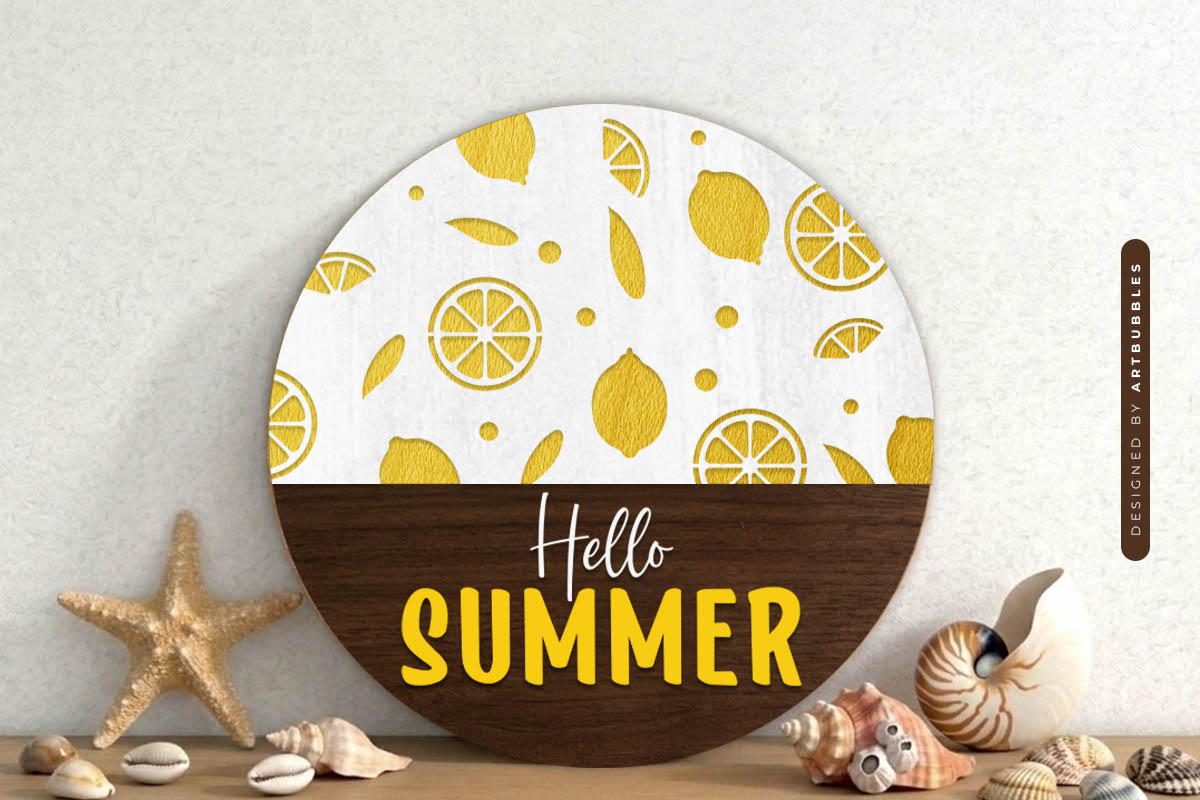 Laser Cut Lemon Hello Summer SVG File Image.jpg