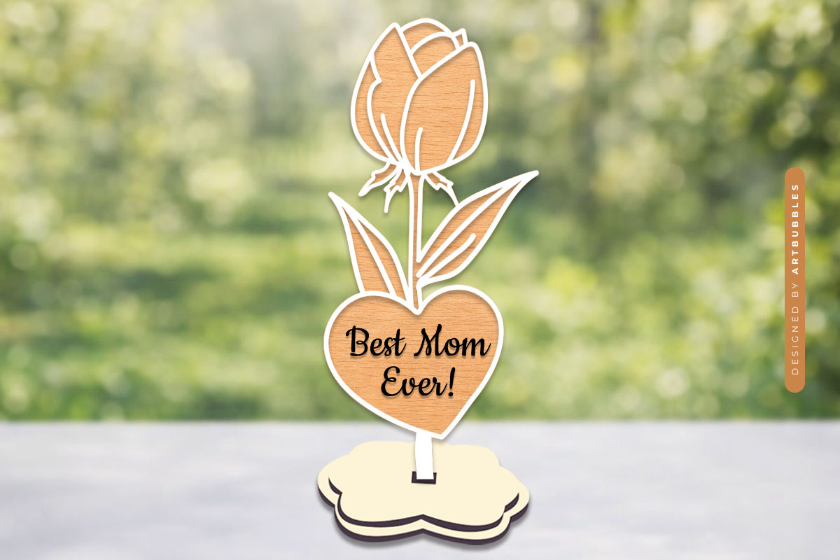 Personalized Mother's Day Standing Flower SVG Image 2.jpg