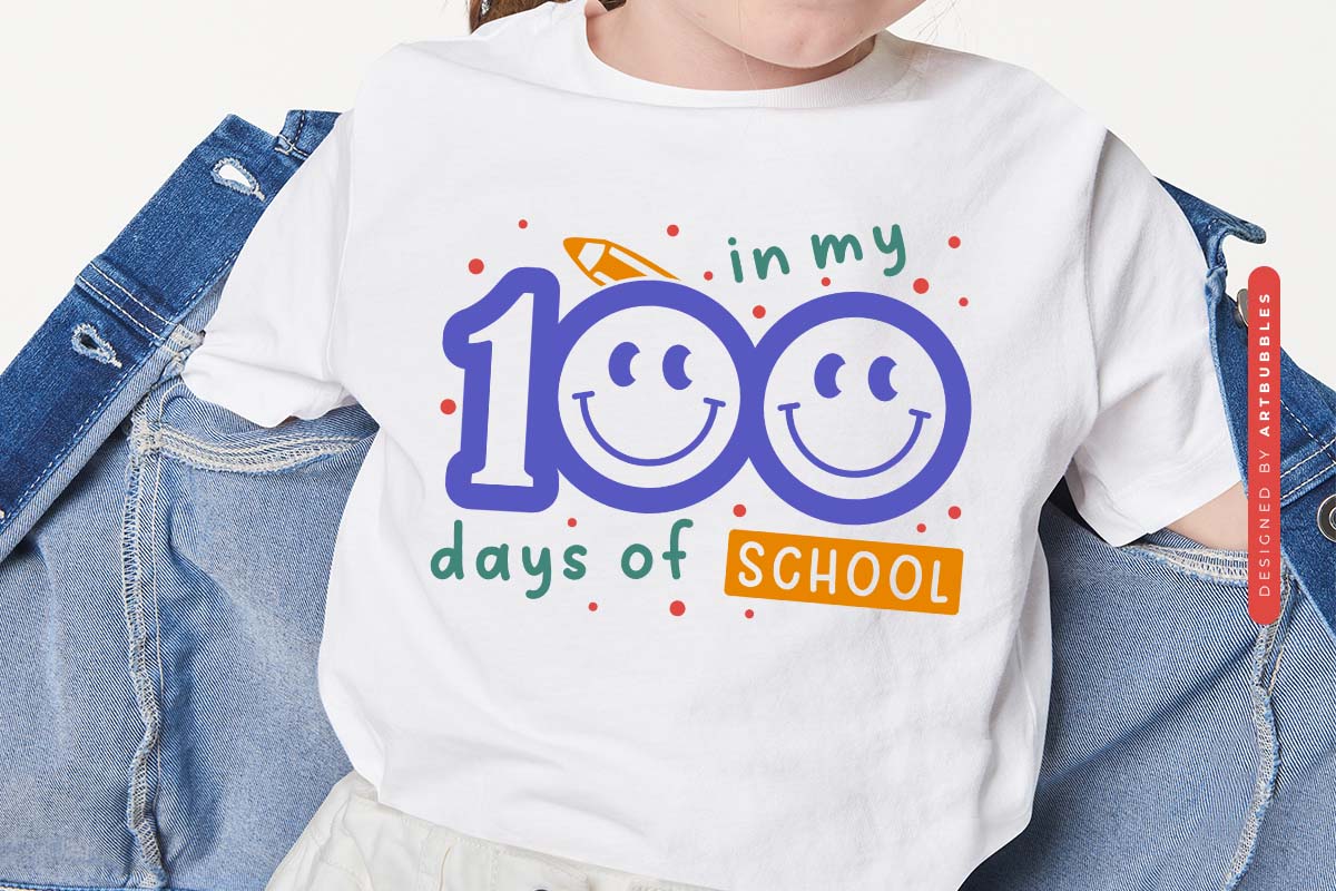 In My 100 Days of School SVG Design