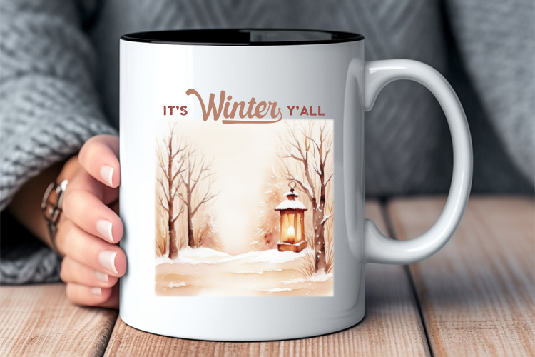 Unique It's Winter Y'all PNG Sublimation Mug Mockup Image.jpg