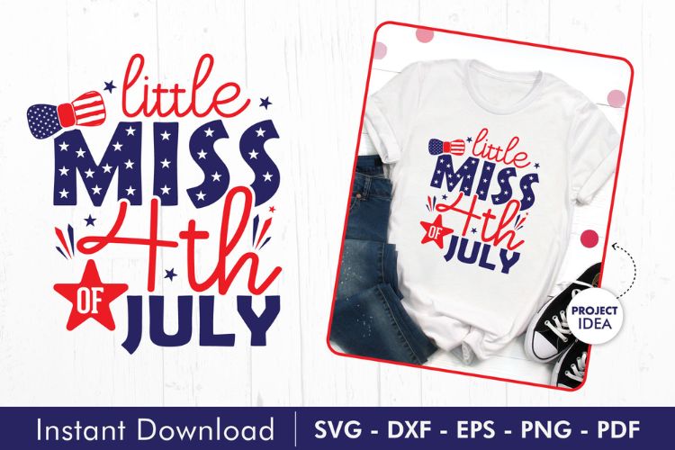 Little Miss 4th of July SVG