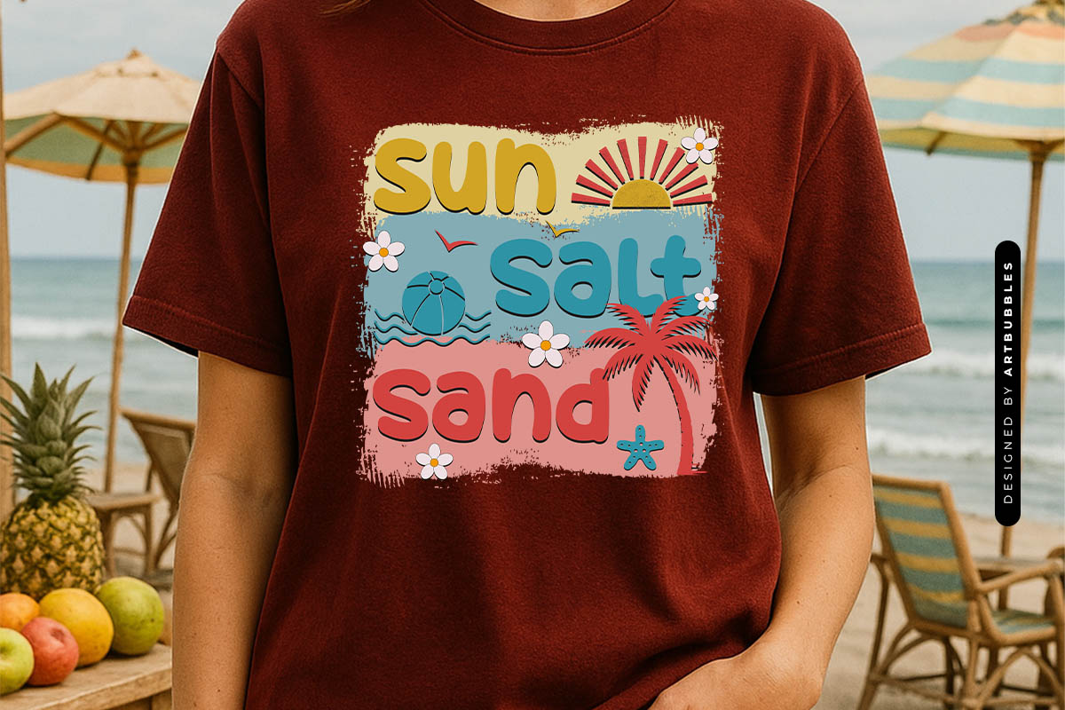 Sun Salt Sand - Summer Sublimation PNG Shirt Mockup Image.jpg