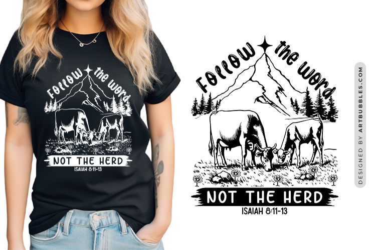Follow the Word Not the Herd - Funny Animal SVG Image.jpg