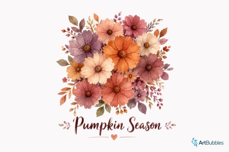 Pumpkin Season - Floral Fall Sublimation PNG Image.jpg
