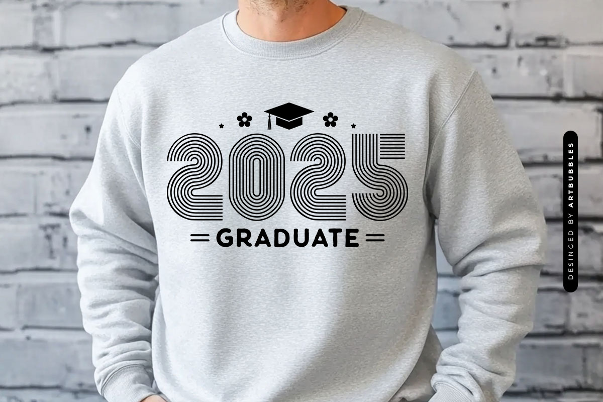 2025 Graduate - Funny Graduation SVG Sweatshirt Mockup Image.jpg
