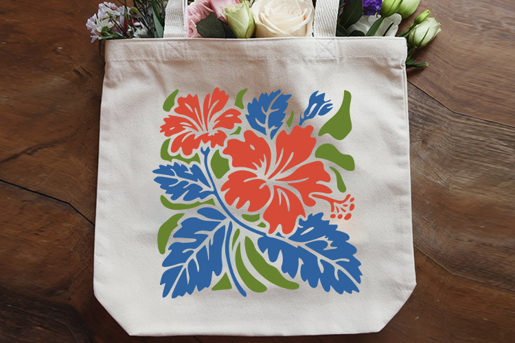 Abstract Hibiscus Flower SVG Vector Tote bag Mockup Image.jpg