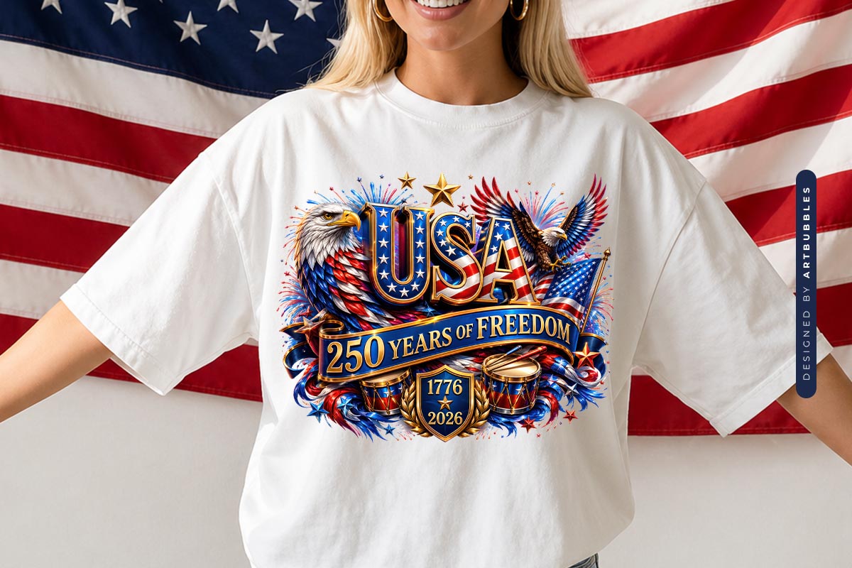 USA 250 Years of Freedom Sublimation Print
