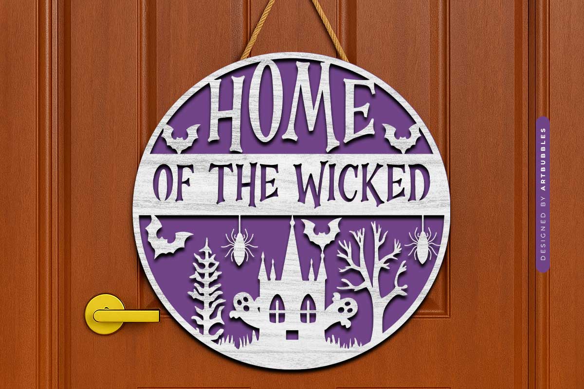 Home of the Wicked - Halloween Door Hanger SVG Image 3.jpg