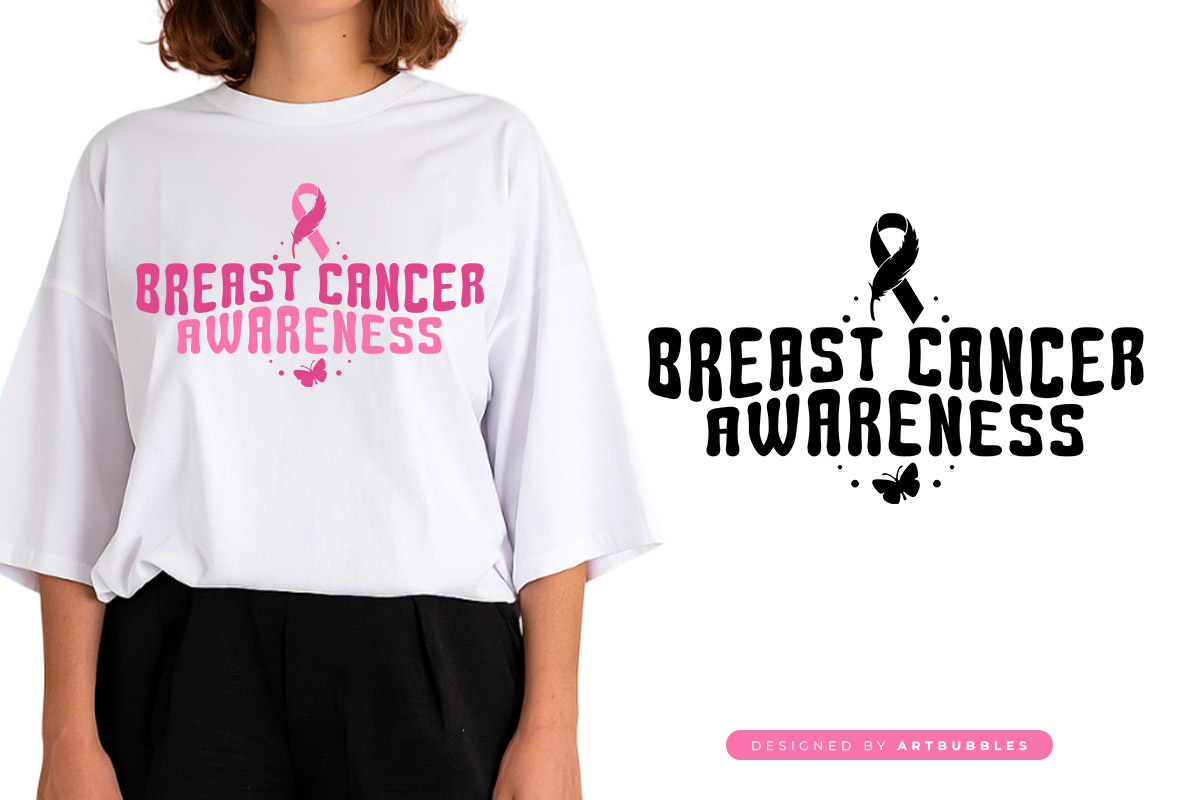 Retro Breast Cancer Awareness SVG Cut File