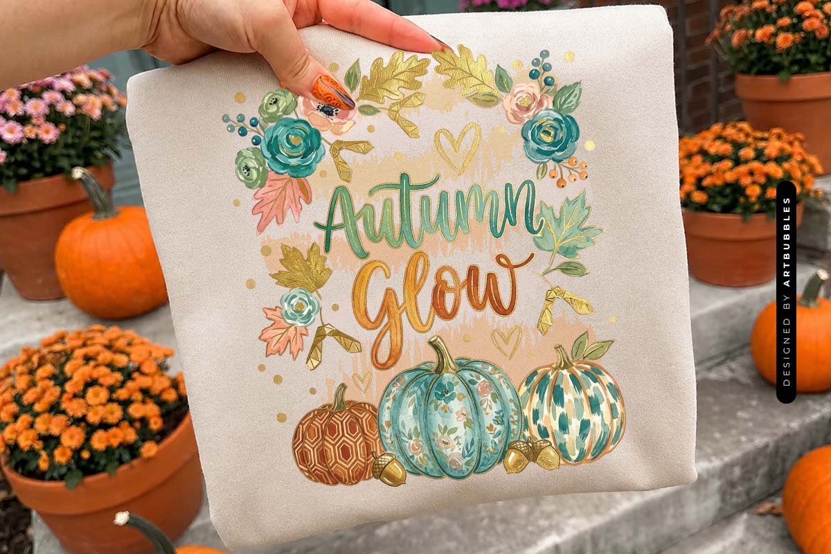 Autumn Glow - Stripe Fall Sublimation Transfer PNG Tote Mockup image.jpg
