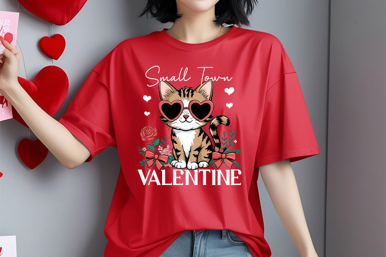 Small Town Valentine Coquette Sublimation Design Shirt Mockup Image.jpg