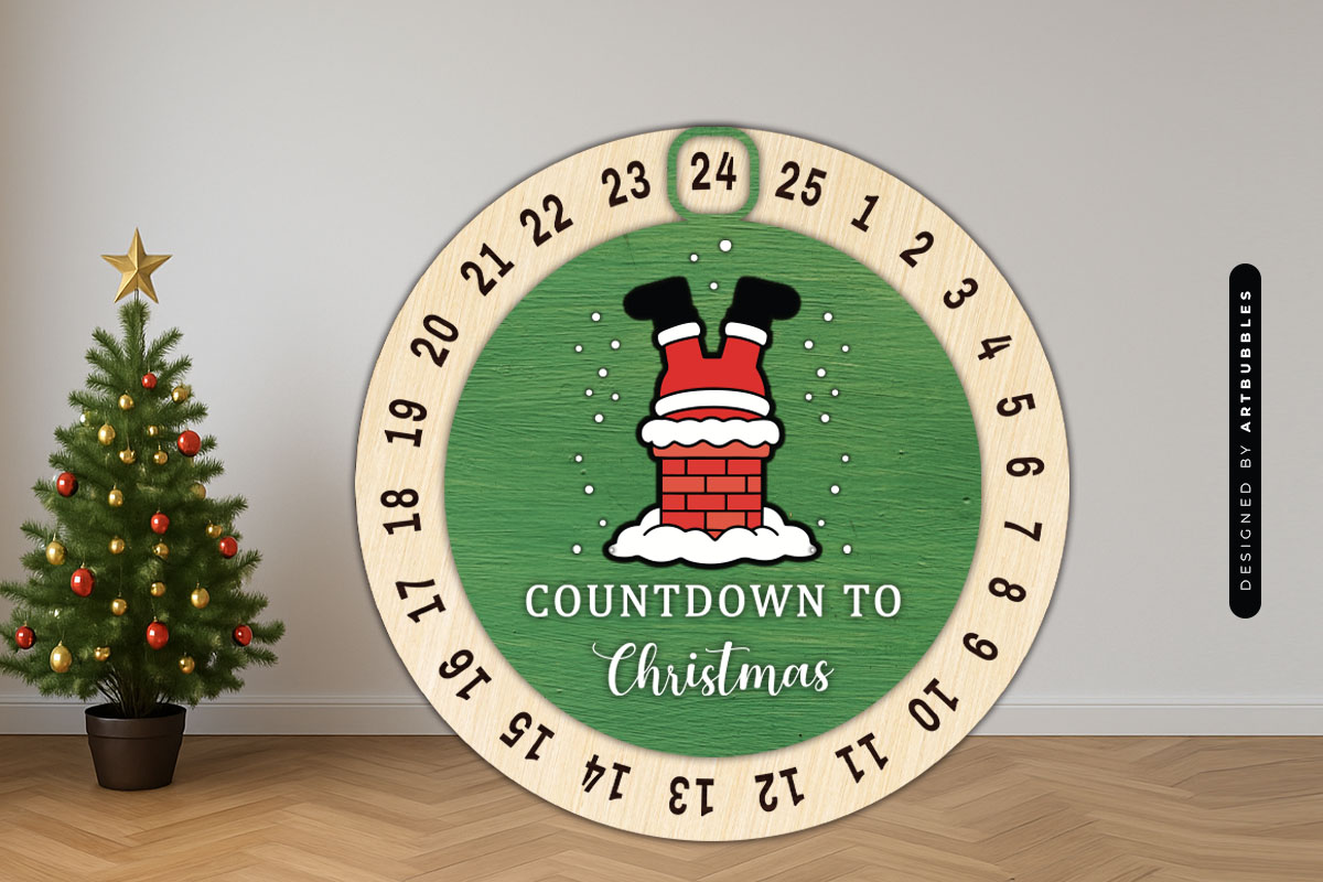 Laser Cut Countdown to Christmas SVG File Image.jpg