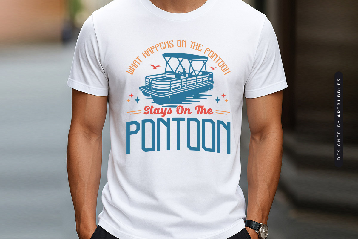What Happens on the Pontoon - Lake SVG T-shirt Mockup Image.jpg