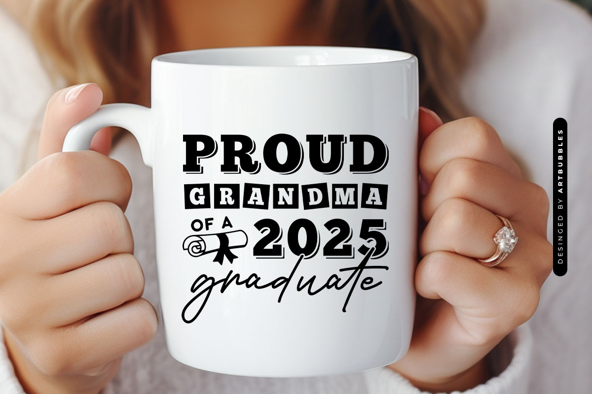 Proud Grandma Of A 2025 Graduate SVG PNG Mug Mockup Image.jpg