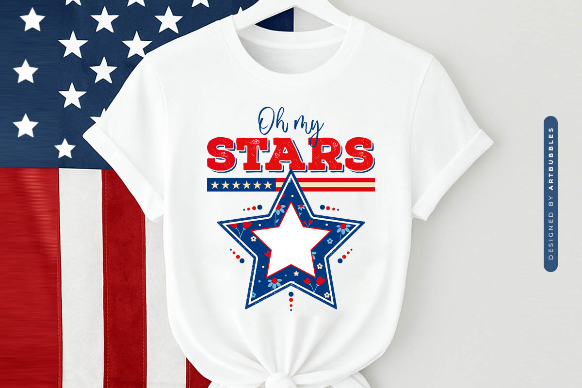 Oh My Stars - 4th of July Sublimation Print Tshirt Mockup Image.jpg