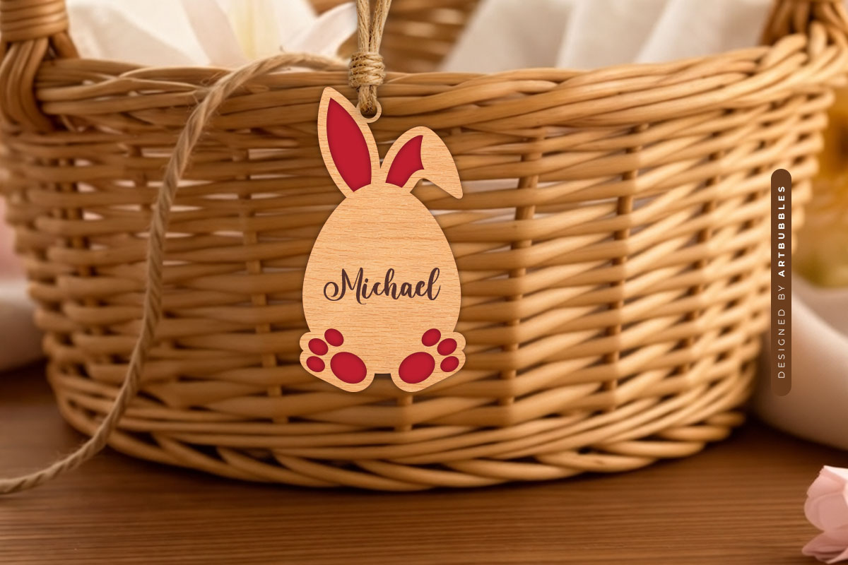 Laser Cut Easter Bunny Basket Tag SVG PNG Image.jpg