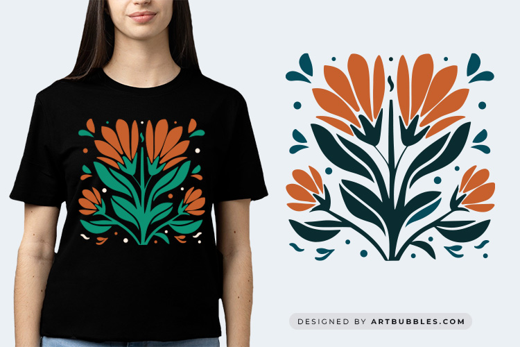 Abstract Flower Drawing SVG File