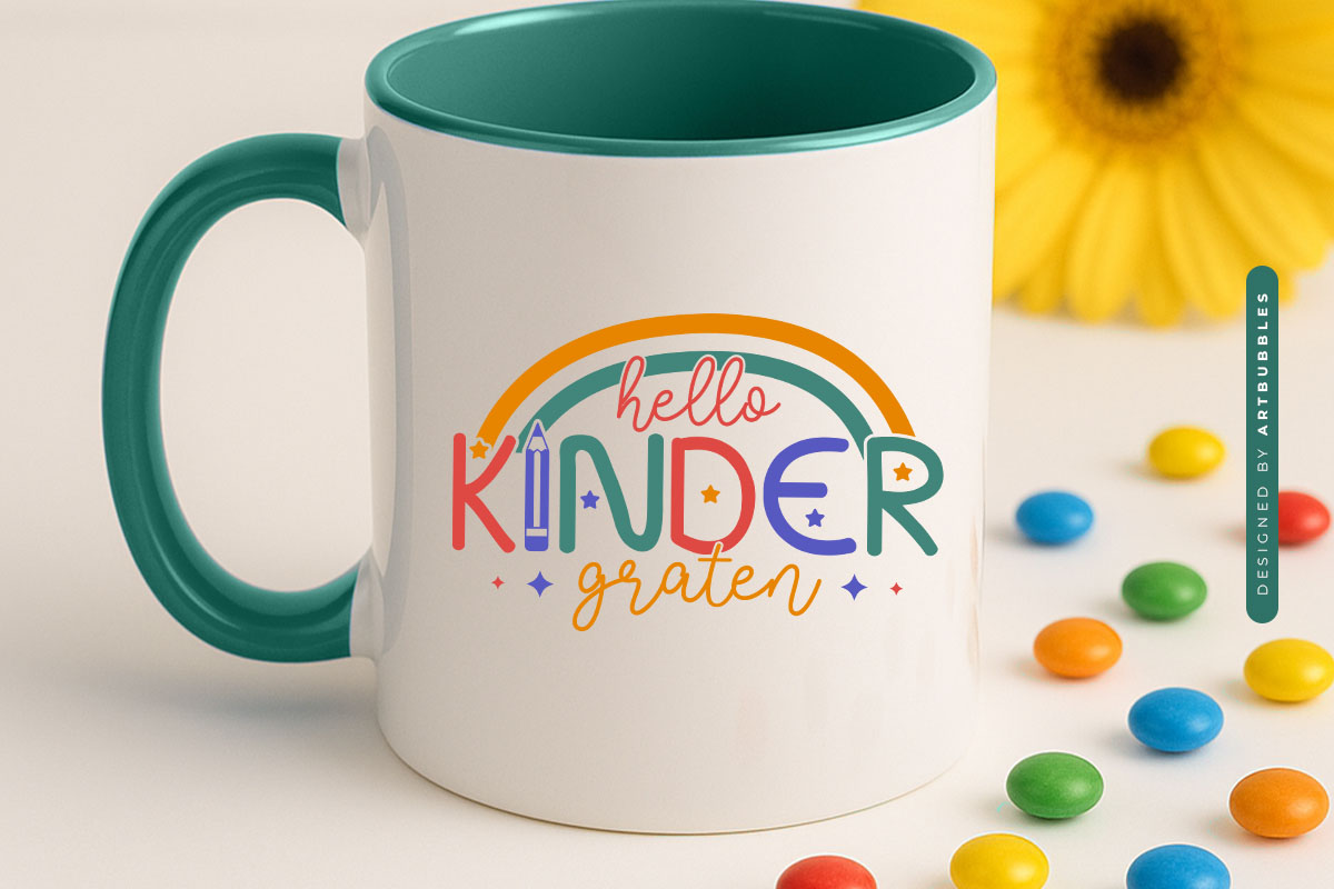 Hello Kindergarten, Back to School SVG PNG Mug Mockup Image.jpg
