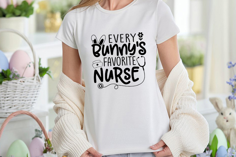 Every Bunny's Favorite Nurse - Easter SVG Shirt Mockup Image.jpg