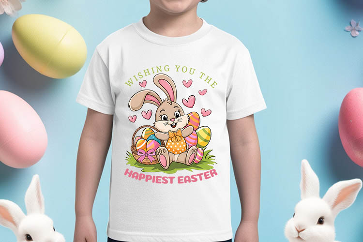 Coquette Wishing You The Happiest Easter PNG shirt Mockup Image.jpg