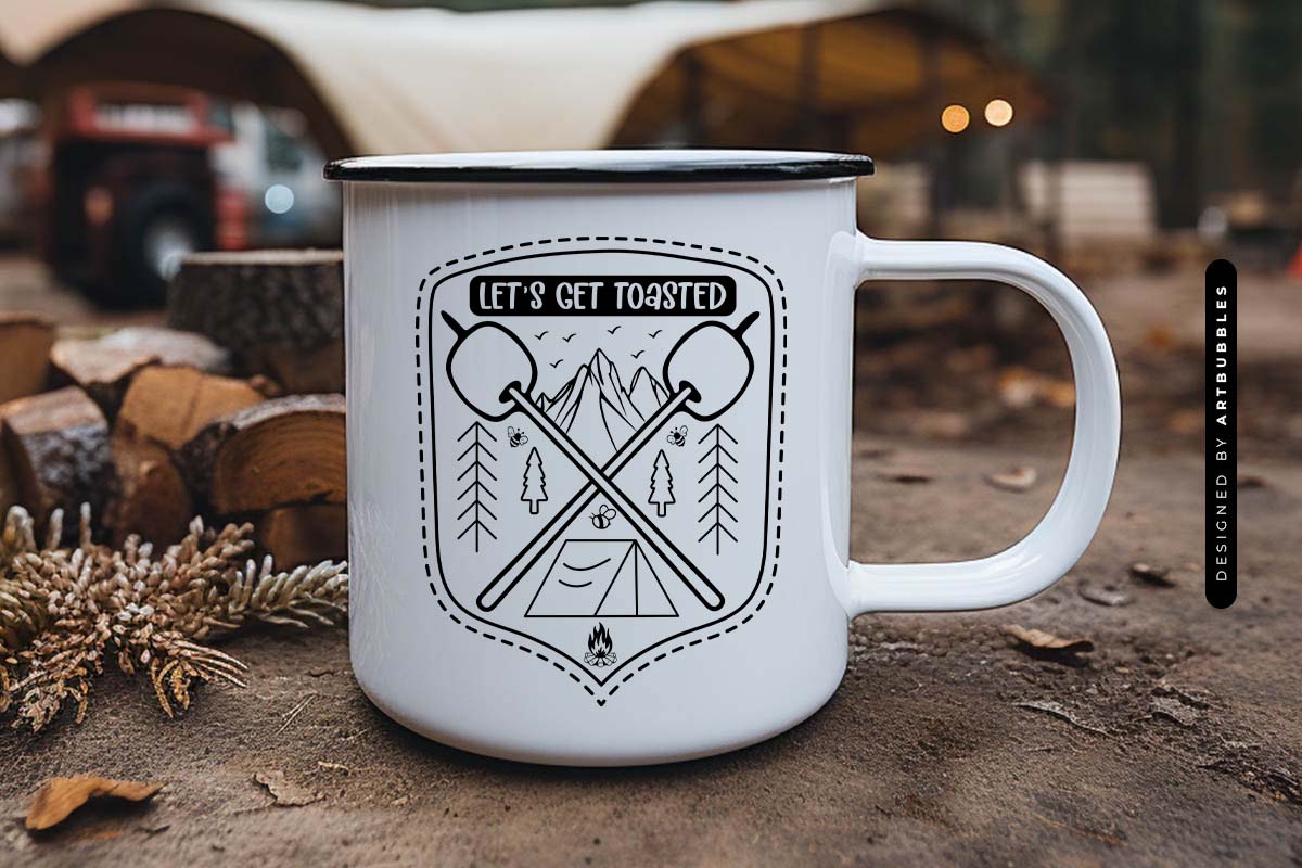 Let's Get Toasted - Camping Silhouette SVG Mug Mockup Image.jpg