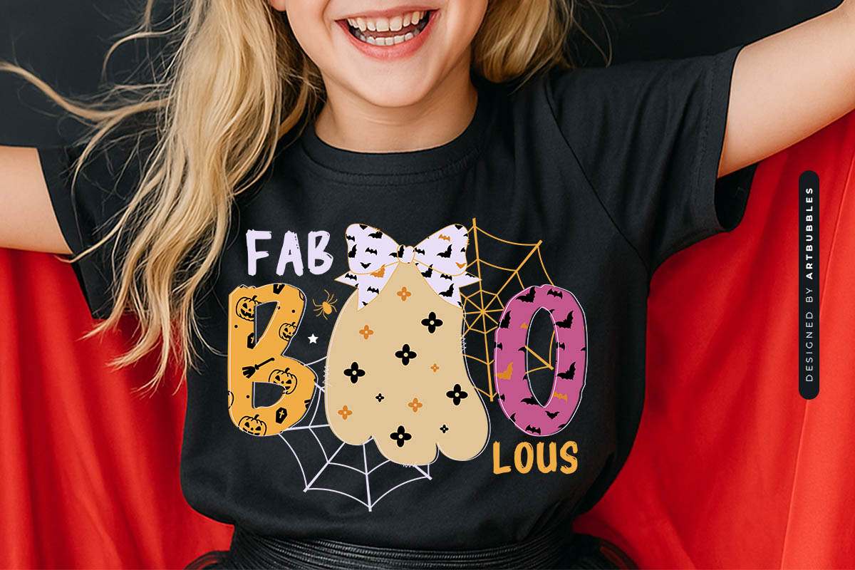 Fab Boo Lous - Halloween Coquette Bow Sublimation Shirt Mockup Image.jpg
