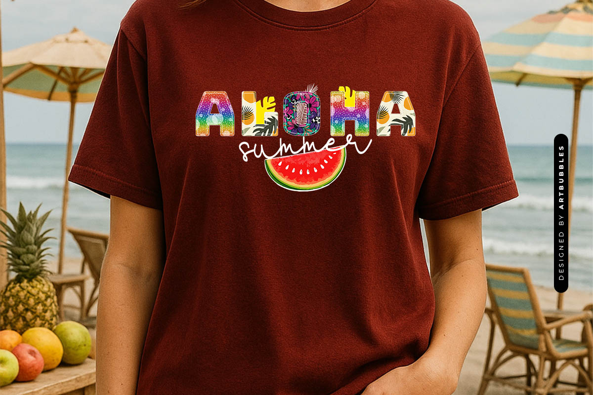 Aloha Summer Sublimation Design PNG T-Shirt Mockup Image.jpg